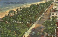 Ocean Drive And Lummus Park Miami Beach, FL Postcard Postcard