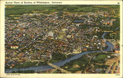 Aerial View Of Section Of Wilmington Postcard