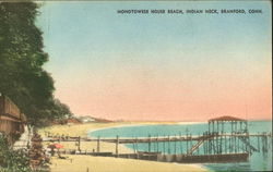 Monotowese House Beach, Indian Neck Branford, CT Postcard Postcard