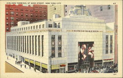 Airlines Terminal, 42nd Street Postcard