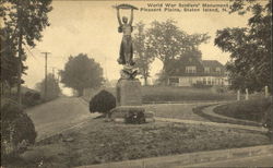 World War Soldiers Monument, Pleasant Plains Staten Island, NY Postcard Postcard