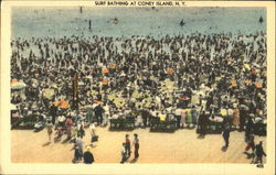 Surf Bathing Postcard