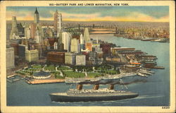 Battery Park And Lower Manhattan Postcard