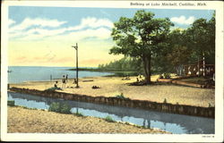 Bathing At Lake Mitchell Cadillac, MI Postcard Postcard