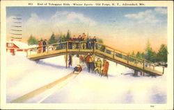 End Of Toboggan Slide, Adirondack Mts Postcard