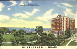 Del Prado Hotel, Hyde Park Boulevard Fifty Third Street Postcard