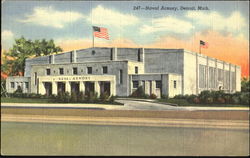 Naval Armory Detroit, MI Postcard Postcard