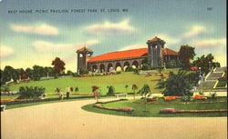 Rest House, Picnic Pavilion forest Park Postcard