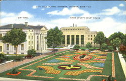 City Hall Floral Gardens Jackson, MS Postcard Postcard