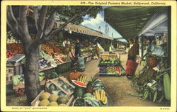 The Original Farmers Market Hollywood, CA Postcard Postcard