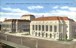 Opera House And Veteran's Memorial Building, Civic Center San Francisco, CA Postcard Postcard