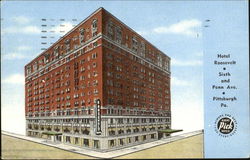 Hotel Roosevelt, Sixth and penn Ave Pittsburgh, PA Postcard Postcard