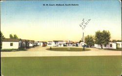 M. M. Court Midland, SD Postcard Postcard