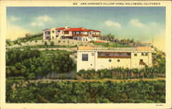 Ann Harding's Hilltop Home Postcard