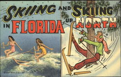 Florida Aqua-Maids Water Skiing Postcard