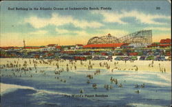 Surf Bathing In The Atlantic Ocean At Jacksonville Beach Florida Postcard Postcard