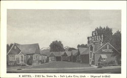 K Motel, 2183 So. State St Postcard