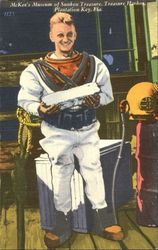 Deep Sea Diver Arthur McKee Florida Postcard Postcard