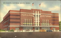 New Municipal Auditorium Augusta, GA Postcard Postcard