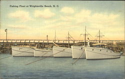 Fishing Fleet Wrightsville Beach, NC Postcard Postcard