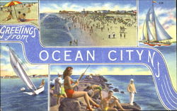 Greetings From Ocean City New Jersey Postcard Postcard