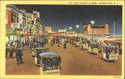 Chair Parade At Night Postcard