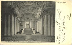 Corridor And Staircase Of Bancroft Hall Naval Academy Annapolis, MD Postcard Postcard