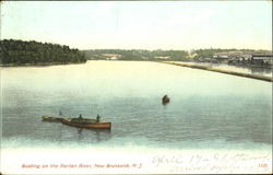 Boating On The Raritan River New Brunswick, NJ Postcard Postcard