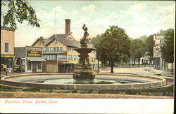 Fountain Place Bethel, CT Postcard Postcard