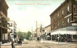 Railroad Avenue Looking West White Plains, NY Postcard Postcard