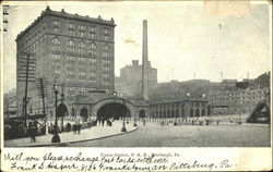 Union Station P. R. R Pittsburgh, PA Postcard Postcard