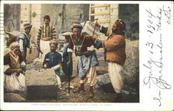 Arab Stone Cutters Jerusalem Postcard