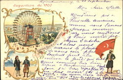 1900 Paris Grande Roue De 100 Metress Postcard