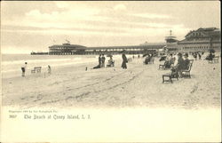 The Beach At Coney Island Postcard