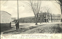 Press Works Of C. B. Cottrell & Sons Co. Westerly, RI Postcard Postcard