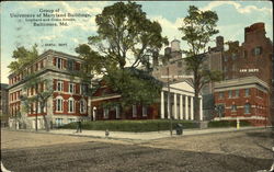 Group Of University Of Maryland Buildings, Lombard and Green Streets Baltimore, MD Postcard Postcard