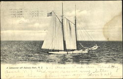 A Schooner Off Asbury Park Postcard