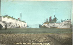 League Island Navy Yard Postcard