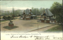 Entrance To Zoological Gardens Postcard