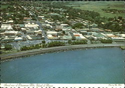 Aerial View Of Downtown Hilo Hawaii Postcard Postcard