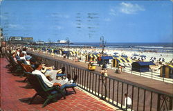 Relaxing In Atlantic City New Jersey Postcard Postcard