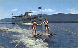 Water Skiing On Lake George New York Postcard Postcard