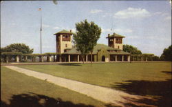 Main Shelter House, West Entrance Swope Park Kansas City, MO Postcard Postcard