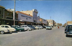 Business District Of Comanche Postcard