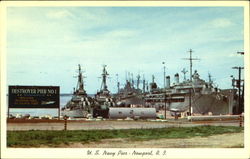 U. S. Navy Pier Naval Station Postcard