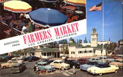 Greetings From Farmers Market Postcard