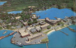 Aerial View Of Woods Hole Cape Cod, MA Postcard Postcard