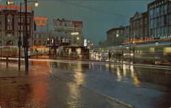 Harvard Square District At Night Cambridge, MA Postcard Postcard