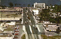 Arial View Of Popular Pompano Beach Florida Postcard Postcard