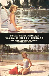 Warn Mineral Springs, 12 miles South Venice, FL Postcard Postcard